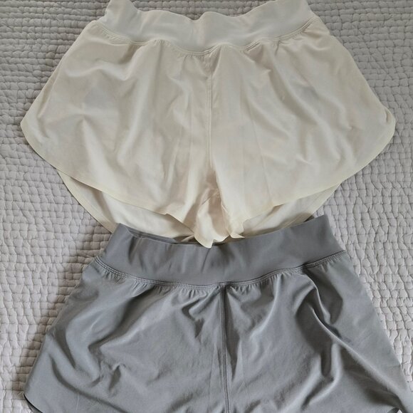 CRZ Yoga Dolphin Running Shorts Bundle - Grey and Off-White/Cream - M - Picture 1 of 10